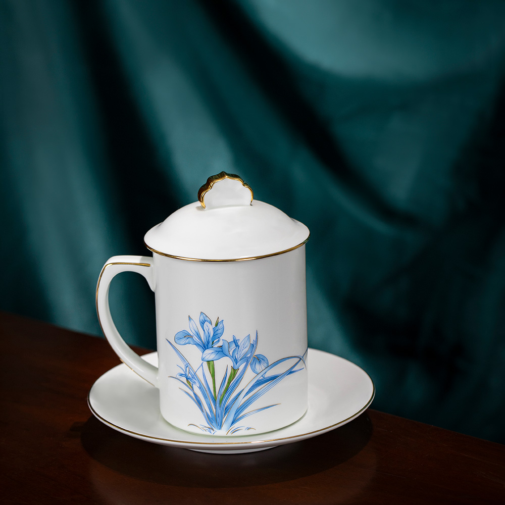 《马兰花》茶具单杯三件套